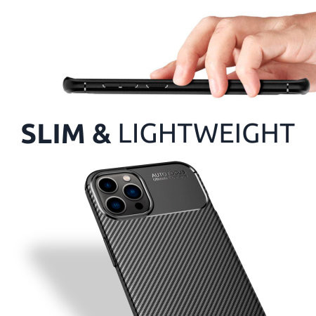 Husa Carbon Fiber pentru Apple iPhone 15 Pro, aspect carbon, neagra 5