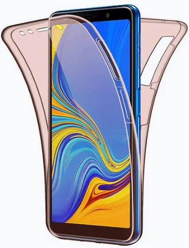 Husa Full TPU 360° pentru Samsung Galaxy A7 2017 (fata + spate), rose gold transparent