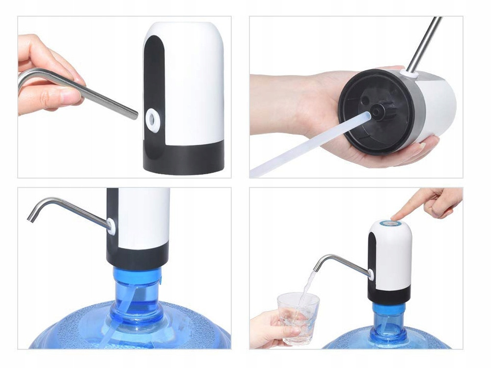 Dispenser / pompa electrica apa Andowl Q-C16, universala, incarcare USB, negru 4