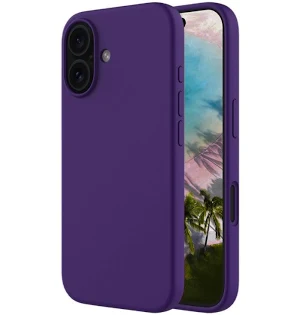 Husa Apple iPhone 16 Plus, Luxury Silicone, catifea in interior, indigo
