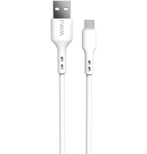 Cablu de date si incarcare USB to MicroUSB Pavareal DC181M, 1 metru, 3A, alb
