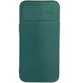 Husa Apple iPhone 12 Pro, Camera Protect, silicon moale, flexibil, verde