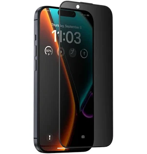 Folie de protectie Apple iPhone 14 Plus / 13 Pro Max, Privacy Ceramic, margini negre
