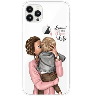 Husa Apple iPhone 12 Pro, Printed Glass, sticla + TPU, model Lovin the Mom