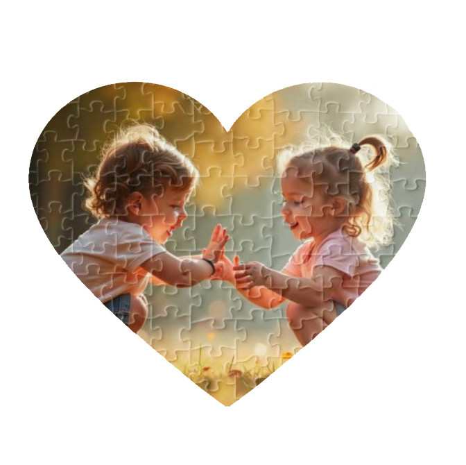 Puzzle personalizat cu poza ta, in forma de inima, 23.5 x 17.5 cm, 50 piese 3