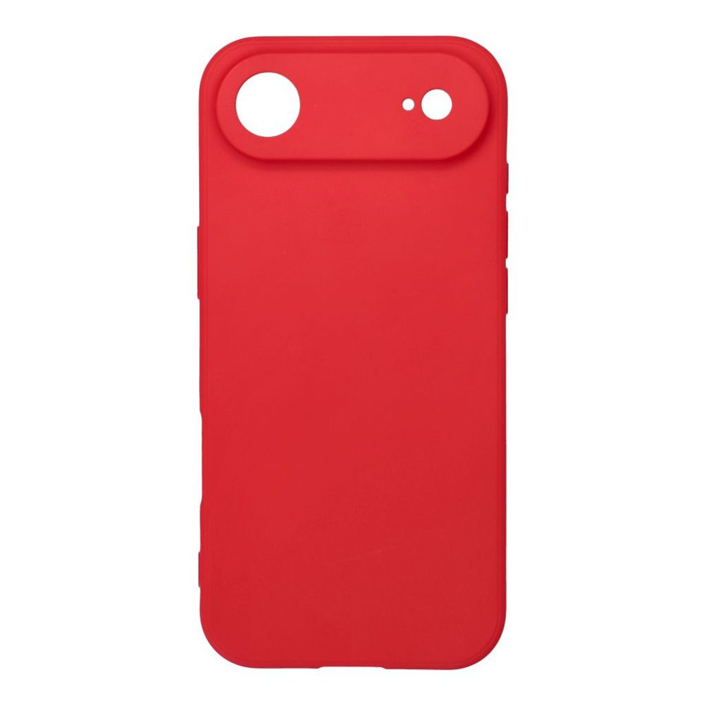 Husa Apple iPhone 17 Air, Luxury Silicone, catifea in interior, protectie camera, rosie 2