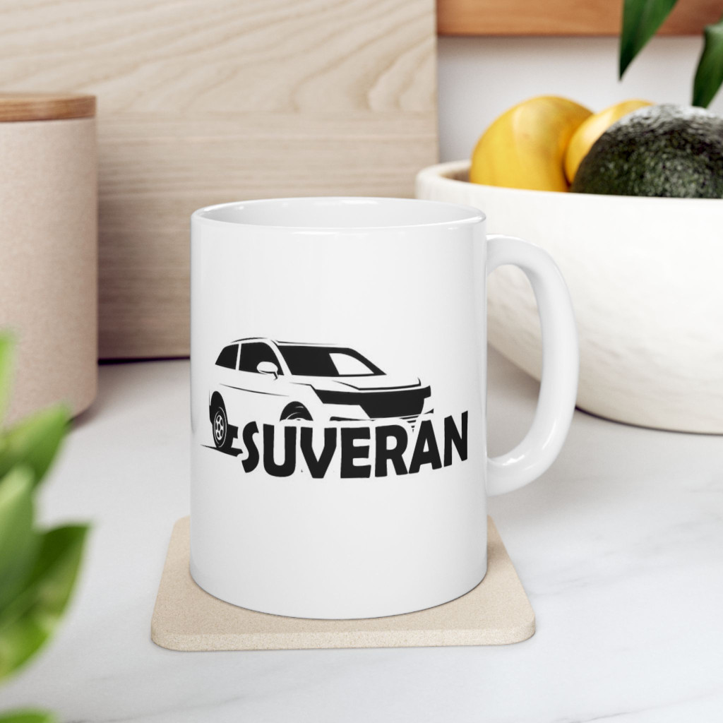 Cana ceramica personalizata, mesaj "Suveran", 330 ml, alba 2