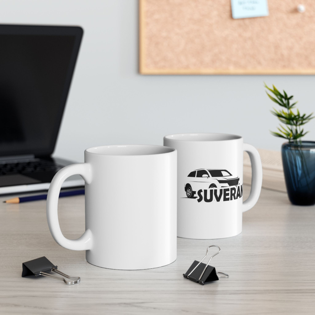 Cana ceramica personalizata, mesaj "Suveran", 330 ml, alba 3