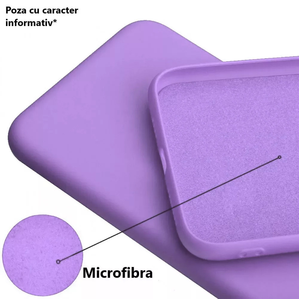 Husa Samsung Galaxy A41, Luxury Silicone, catifea in interior, protectie camere, mov lila 2