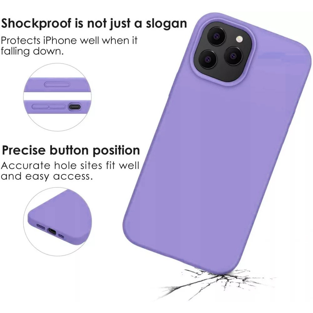 Husa Samsung Galaxy A41, Luxury Silicone, catifea in interior, protectie camere, mov lila 3