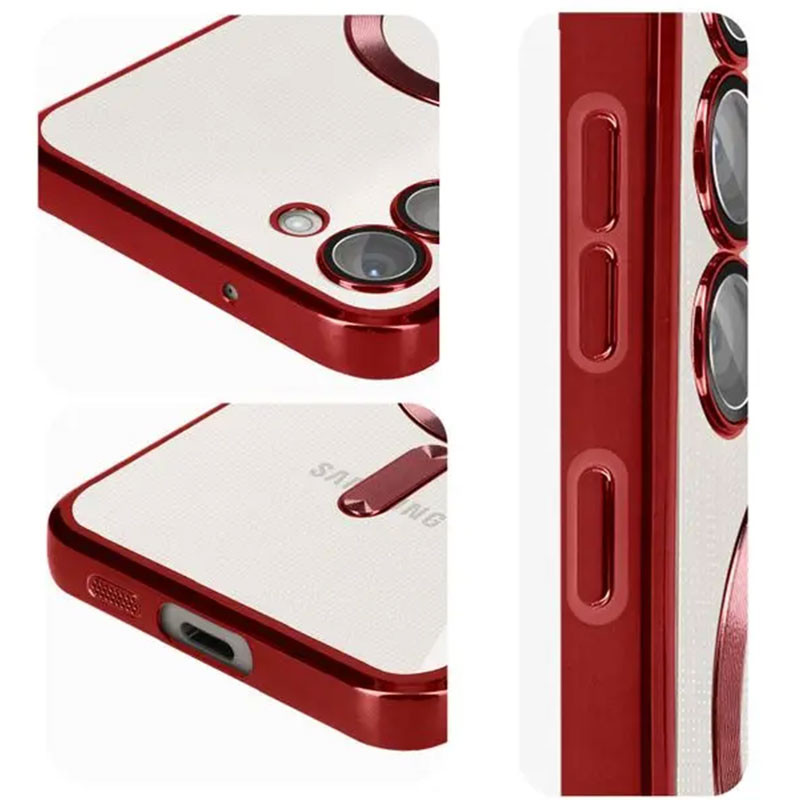 Husa Samsung Galaxy S23 FE, Electroplating Magsafe TPU, protectie camera, rosu 2