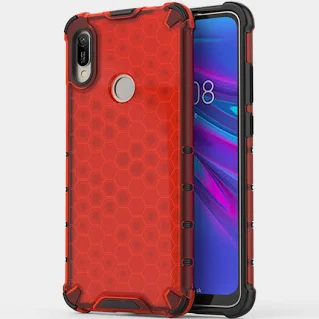 Husa Honeycomb pentru Huawei Y6P, rosie