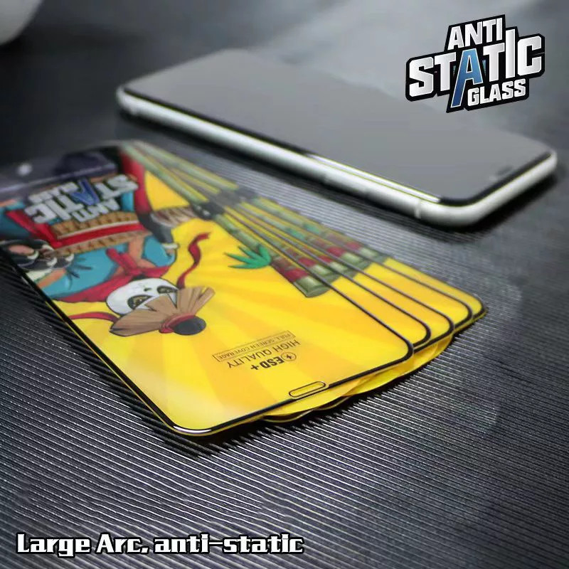 Folie sticla Apple iPhone 11 Pro Max / XS Max, Kungfu Panda, Antistatic Glass ESD +, margini negre 2