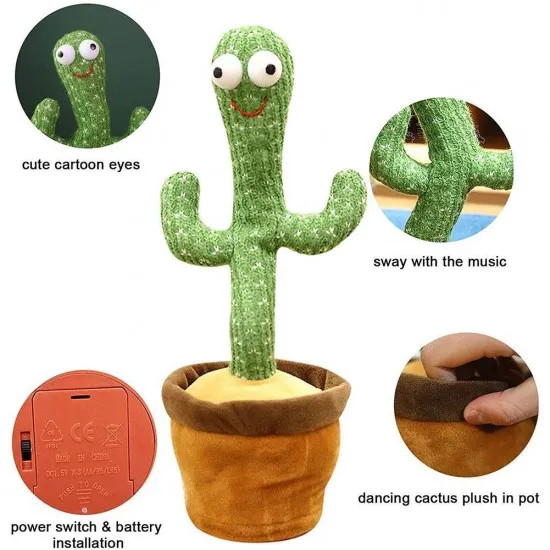 Jucarie de plus Cactus dansator - Danseaza, Canta, Imita 4