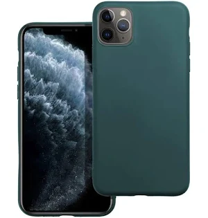 Husa Apple iPhone 12 Pro, Matt TPU, silicon moale, verde inchis