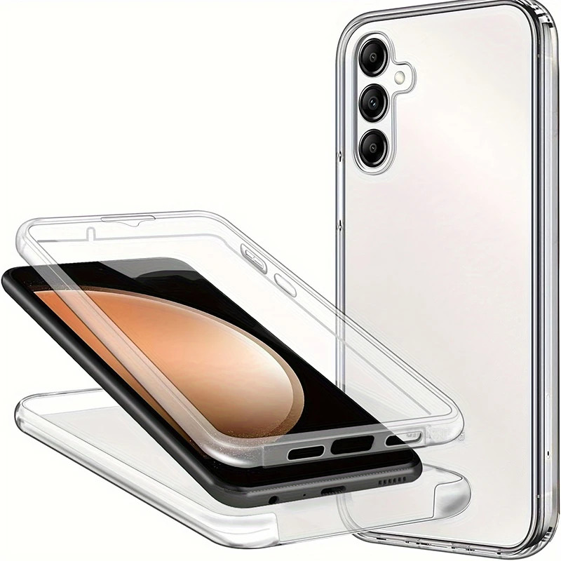 Husa protectie Samsung Galaxy S24 FE (fata + spate) Fully PC & PET 360°, transparenta 2