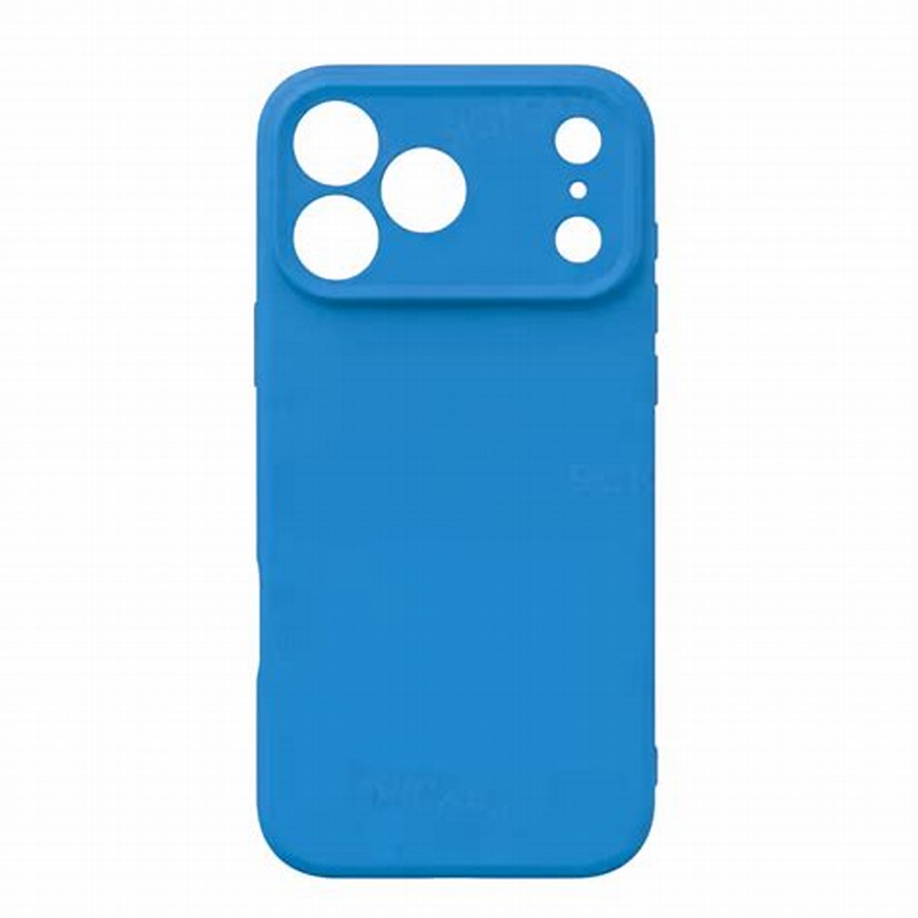 Husa Apple iPhone 17 Pro, Luxury Silicone, protectie camera, catifea in interior, albastru deschis