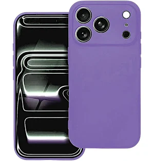 Husa Apple iPhone 17 Pro, Luxury Silicone, protectie camera, catifea in interior, mov