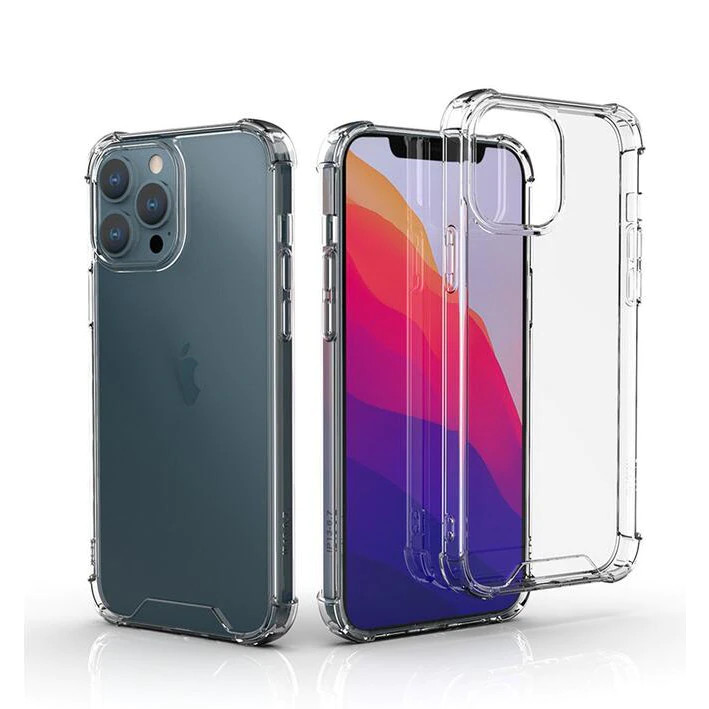 Husa Apple iPhone 13 Pro, TPU transparent, intarituri in colturi, grosime 1,5 mm 5