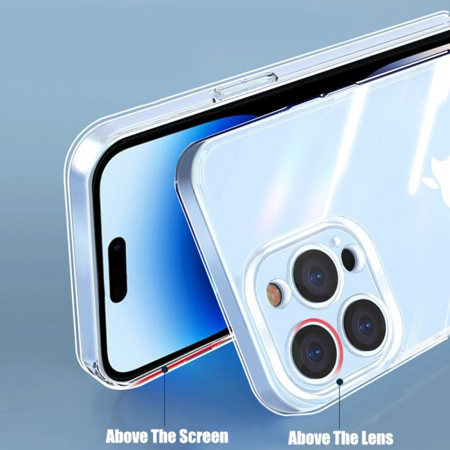 Husa Apple iPhone 15 Pro, TPU transparent, protectie camere, grosime 2 mm 3