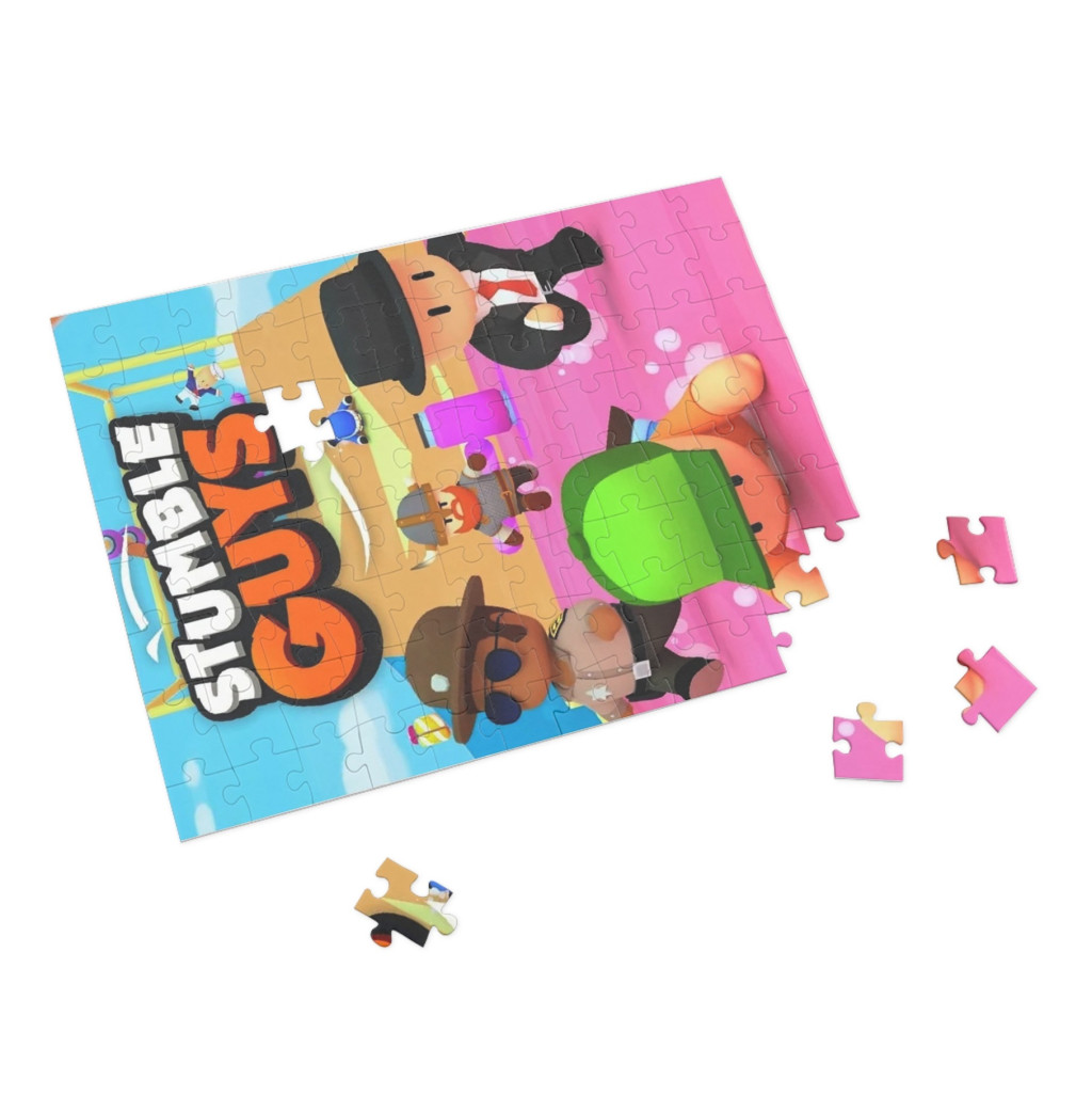 Puzzle 80 piese, 20 x 15 cm, personaje Stumble Guys, model 3 2
