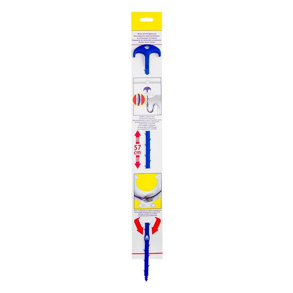 Dispozitiv de desfundat canalizarea, plastic, 57 cm, albastru 2