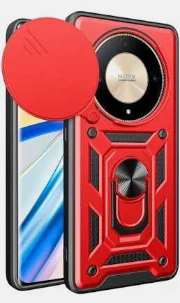 Husa Honor Magic7 Lite , Camshield Armor, inel sustinere, protectie camera, rosie
