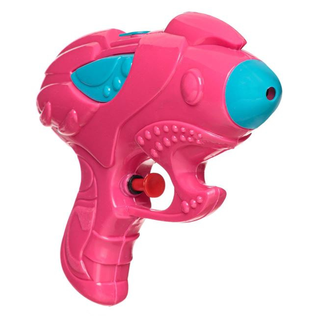 Pistol de apa, 18 cm, plastic, roz fucsia/albastru 2