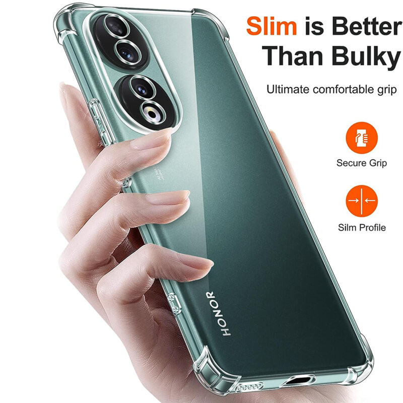 Husa protectie Honor 90 5G, TPU transparent, intarituri in colturi, grosime 1,5 mm 2