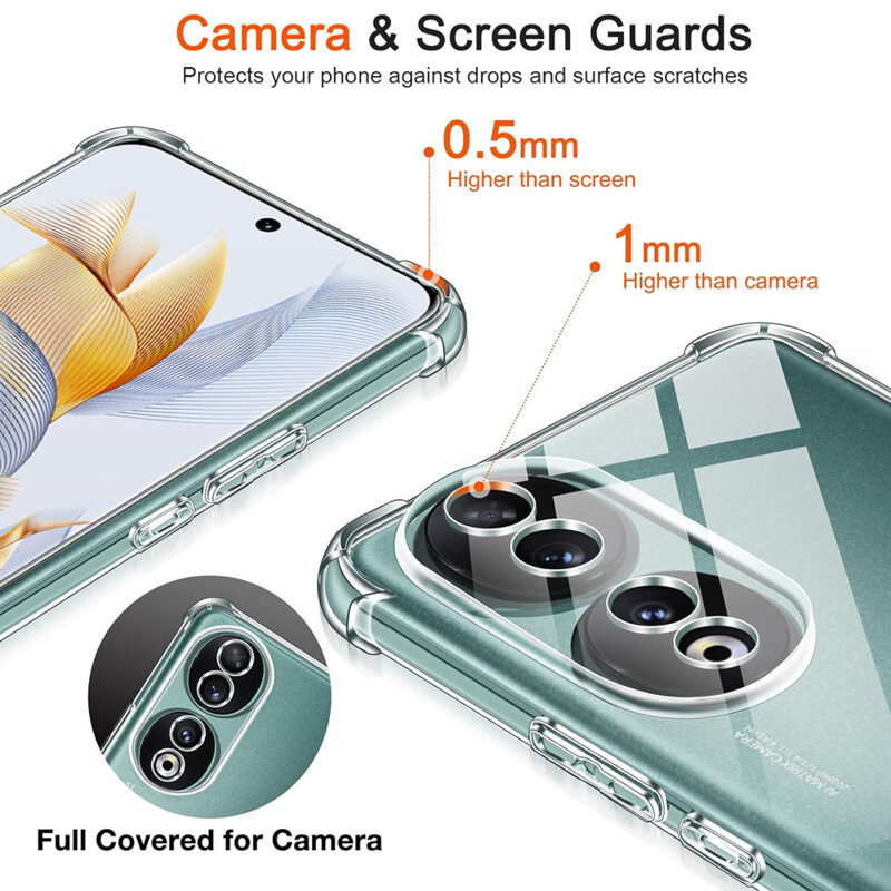 Husa protectie Honor 90 5G, TPU transparent, intarituri in colturi, grosime 1,5 mm 3