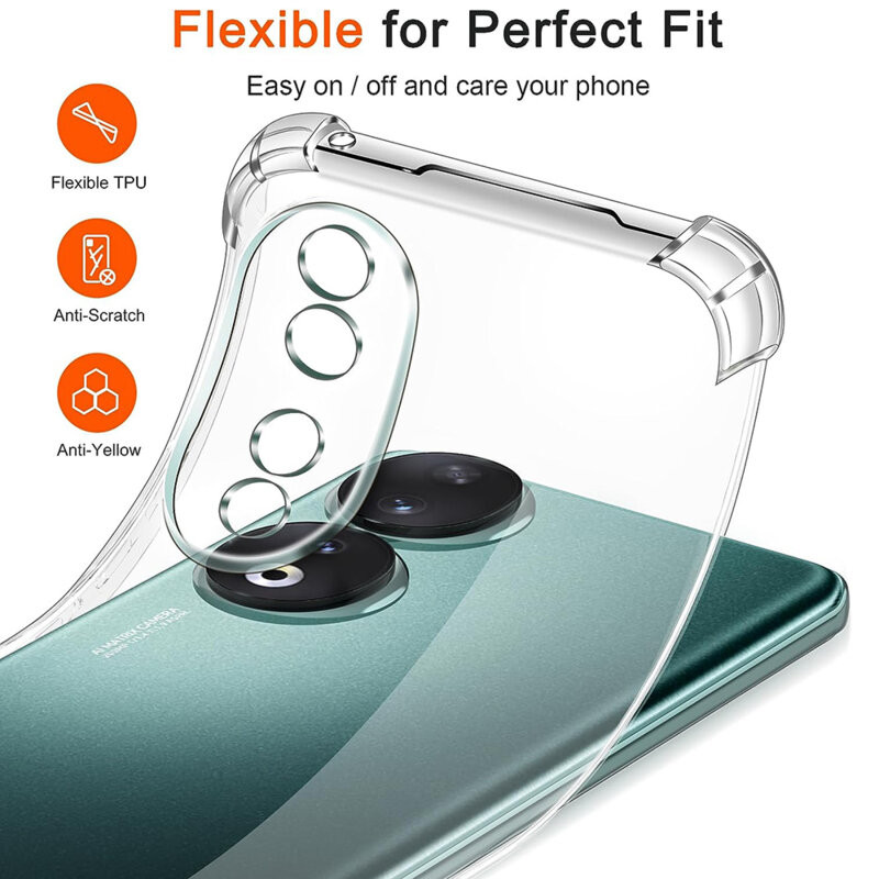 Husa protectie Honor 90 5G, TPU transparent, intarituri in colturi, grosime 1,5 mm 4