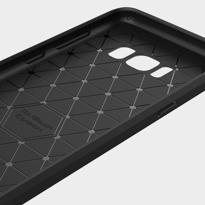 Husa protectie Samsung Galaxy S23, Carbon Stripe, TPU flexibil 2 mm, neagra 3