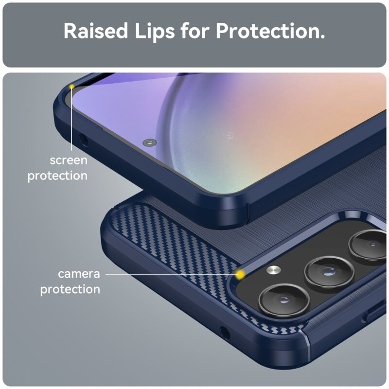 Husa Motorola Moto G04, Carbon Stripe, 2 mm, neagra 4