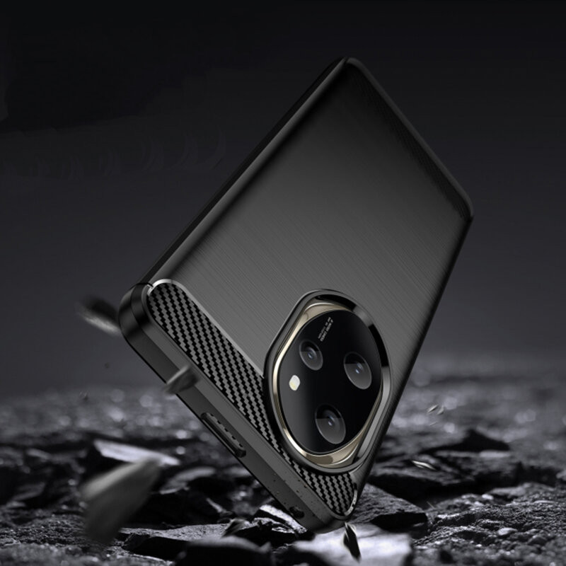 Husa protectie Honor 200, Carbon Stripe, TPU flexibil, albastra 3