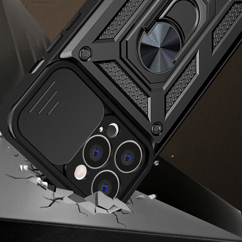 Husa Apple iPhone 16, Camshield Armor, inel sustinere, protectie camera, aurie 5