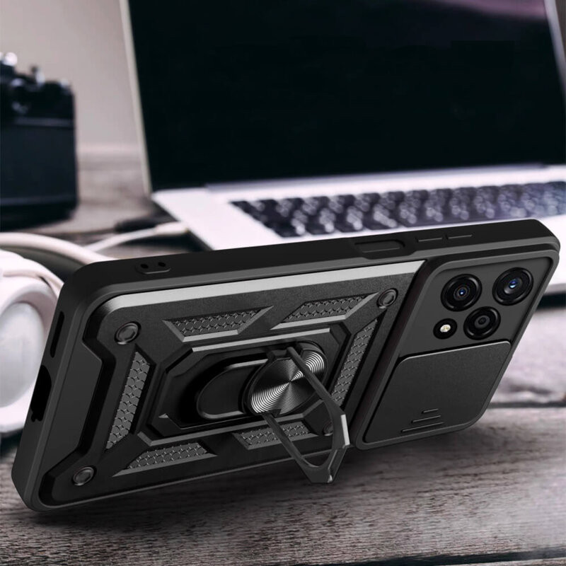 Husa Honor 200, Camshield Armor, inel sustinere, protectie camera, neagra 2