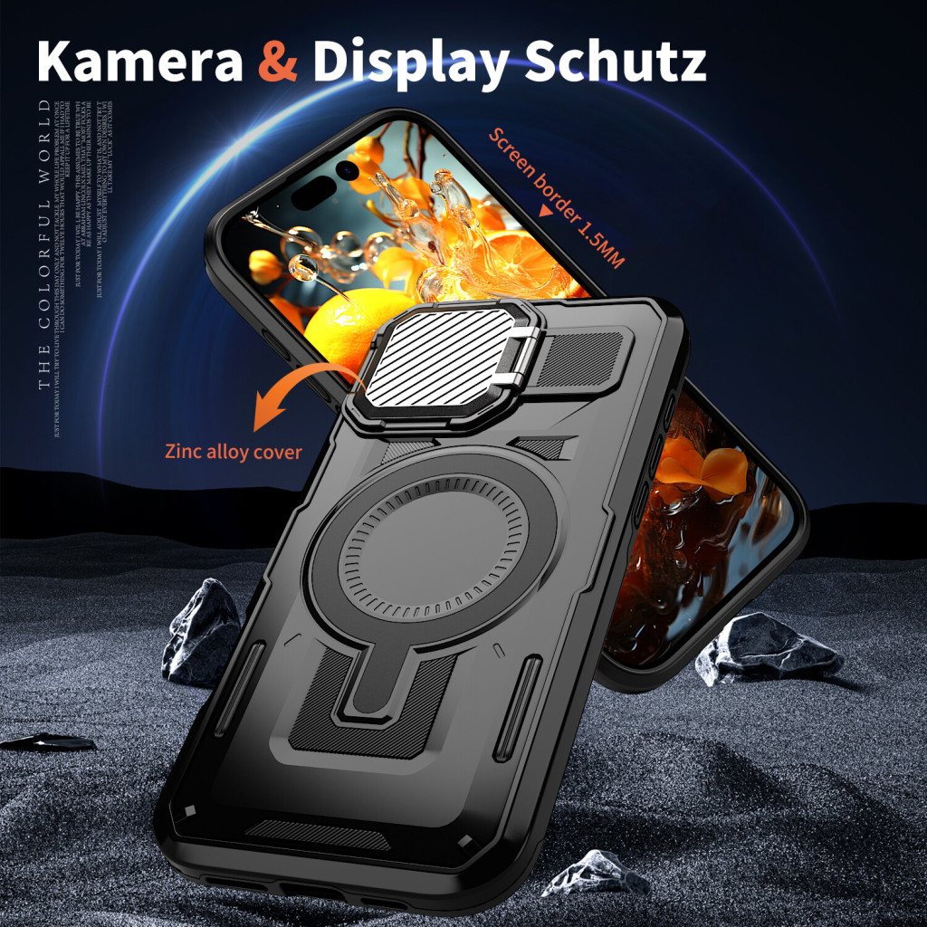 Husa iPhone 16 Pro Max, Armor MagCase, CamBracket, neagra 3