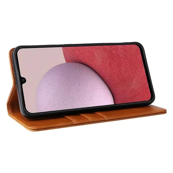 Husa Samsung Galaxy A17, Elegant Book Case, inchidere magnetica, maro 3