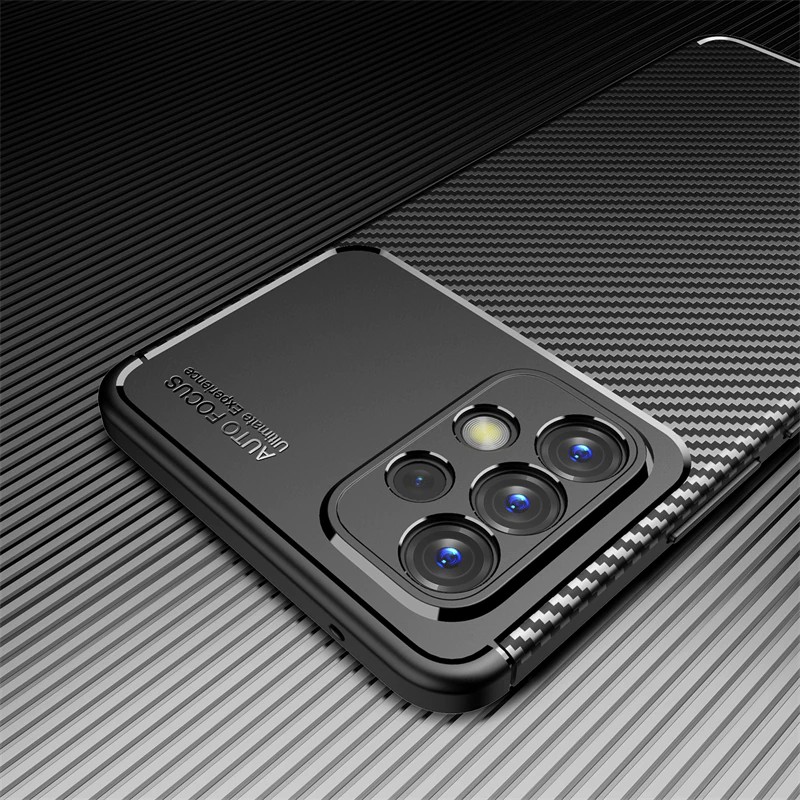 Husa Carbon Fiber pentru Samsung Galaxy A33 5G, aspect carbon, neagra 3