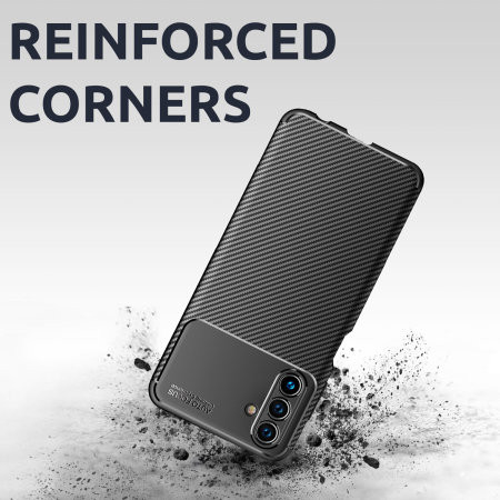 Husa Carbon Fiber pentru Samsung Galaxy A35, aspect carbon, neagra 4
