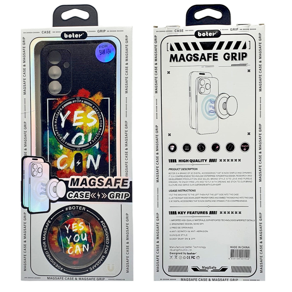 Husa Samsung Galaxy A14, Boter Magsafe + MagPopsocket, Yes You Can 5