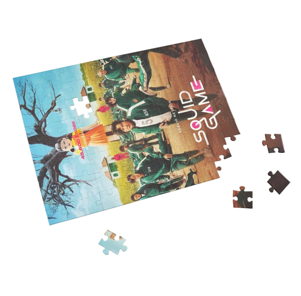 Puzzle 80 piese, 20 x 15 cm, personaje Squid Game, model 2 2