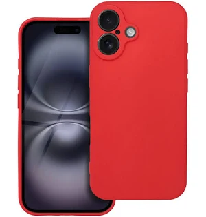 Husa Apple iPhone 17, Luxury Silicone, catifea in interior, protectie camera, rosie