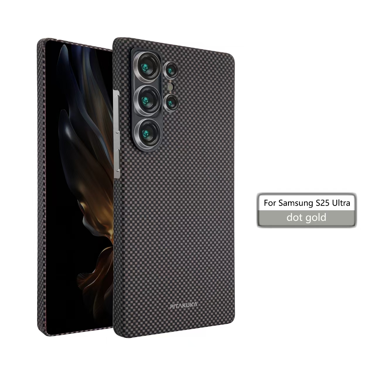 Husa Aramid PTK » Samsung S25 Ultra, Kevlar Fiber, cu MagSafe, Woven BROWN