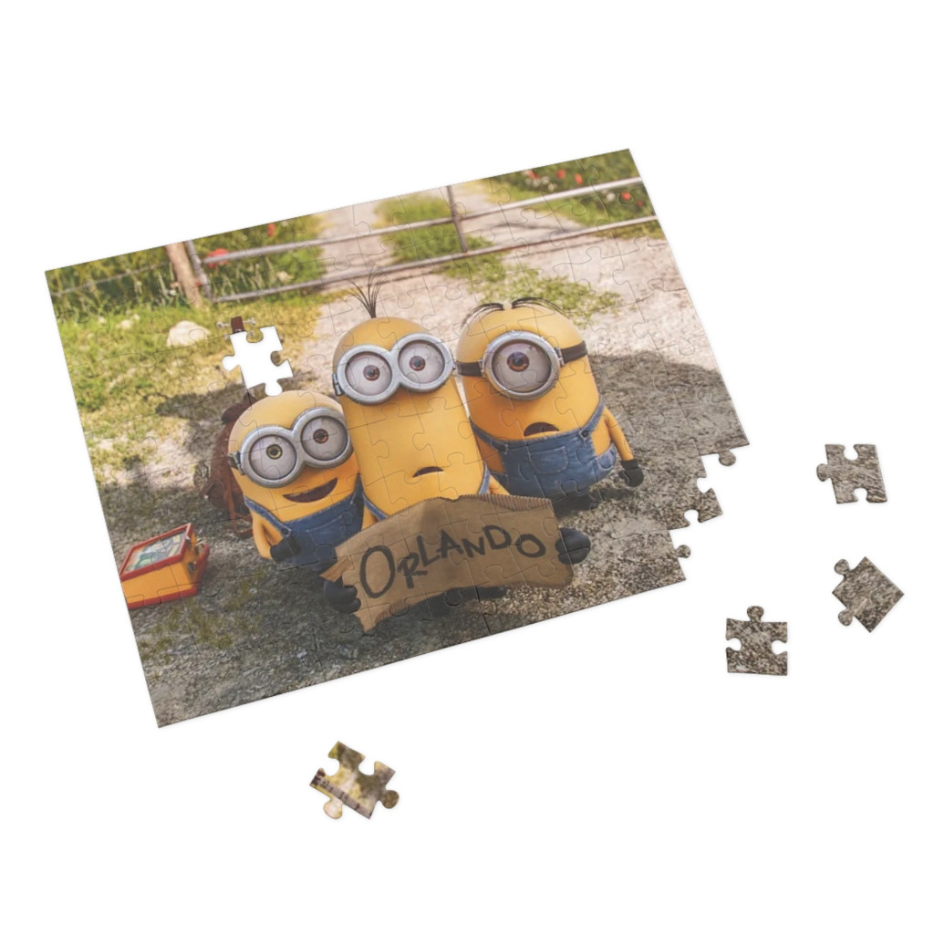 Puzzle 80 piese, 20 x 15 cm, personaje Minions, model 1 2