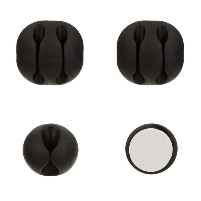 Set 4 organizatoare cabluri, negre 2