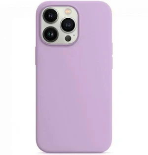 Husa Apple iPhone 13 Pro Max, Luxury Silicone, catifea in interior, mov lila