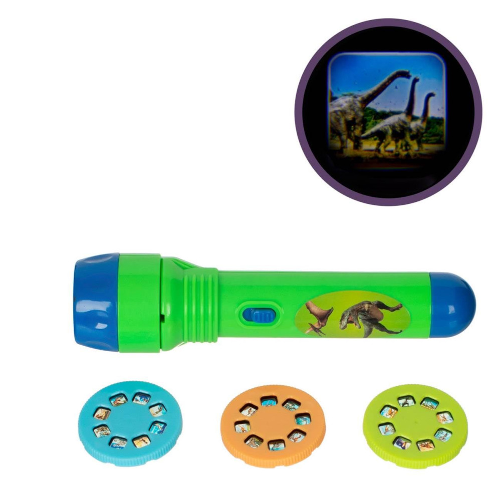 Lanterna proiector Dinosaur, 3 diapozitive (24 imagini), verde 3
