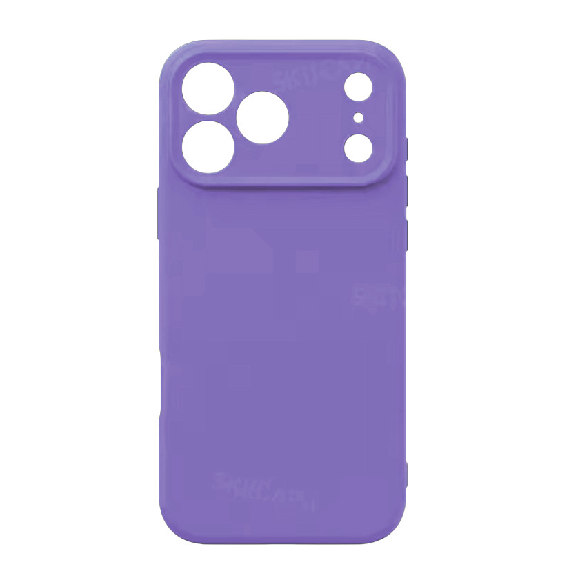 Husa Apple iPhone 17 Pro Max, Luxury Silicone, protectie camera, catifea in interior, mov 2