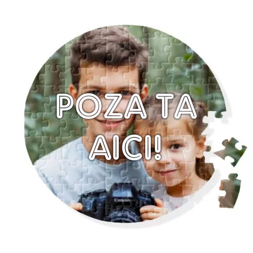 Puzzle personalizat cu poza ta, rotund, 20 cm, 42 piese 2